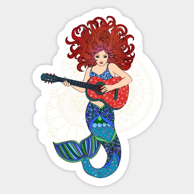 Musical Mermaid Sticker by micklyn